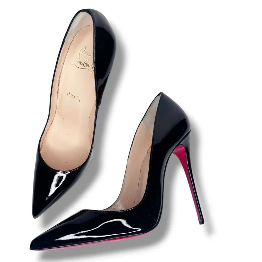 Christian Louboutin So Kate 120 Black Patent Leather Pumps High Heels Women’s 39